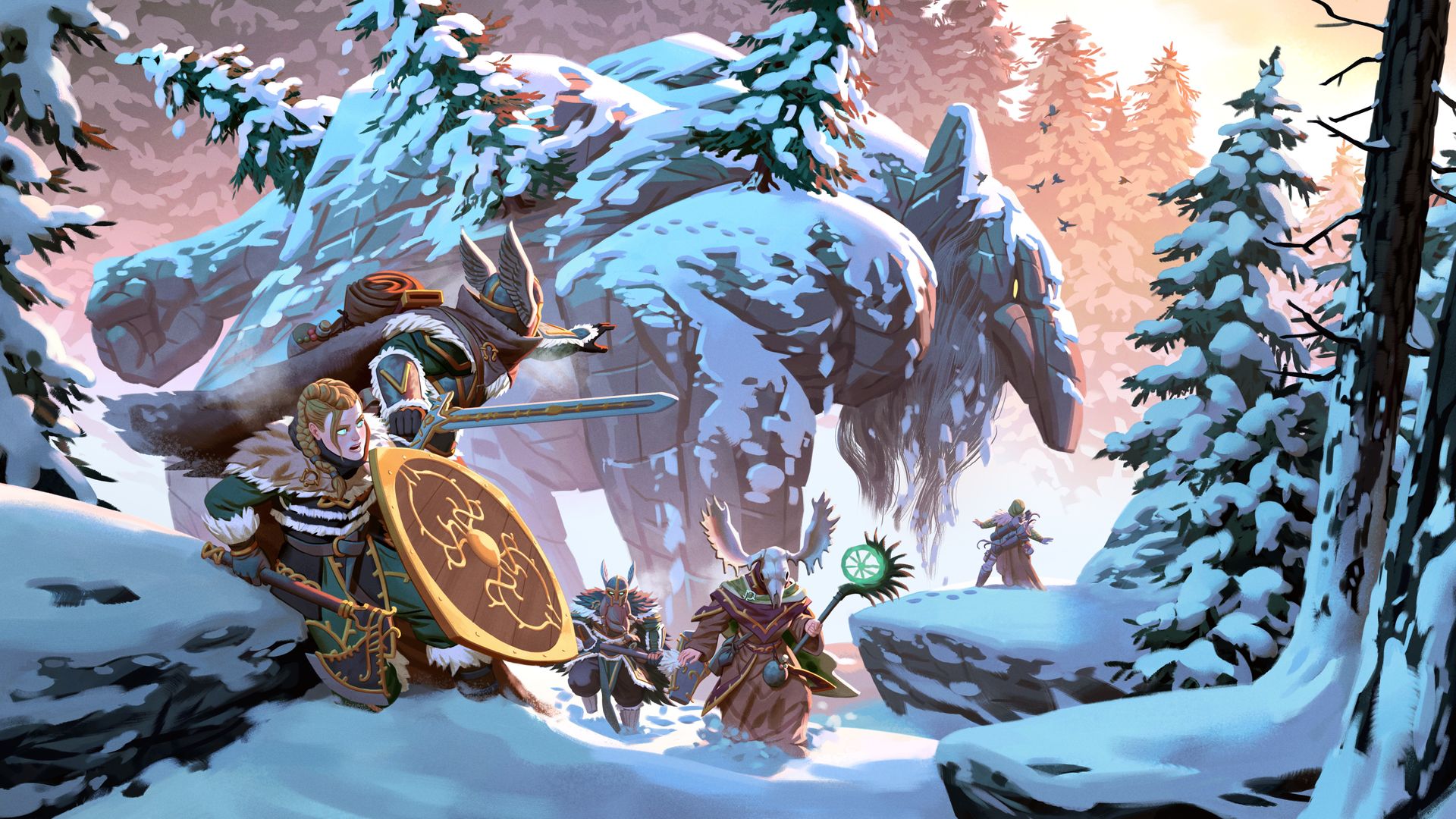 Valheim adventurers travelling through the Deep North